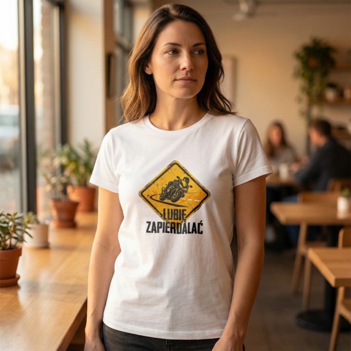 Koszulka Lubię Zapierdalać | Znak Ostrzegawczy