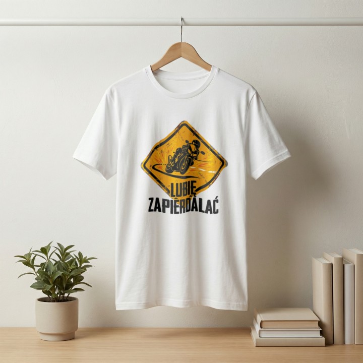 Koszulka Lubię Zapierdalać | Znak Ostrzegawczy