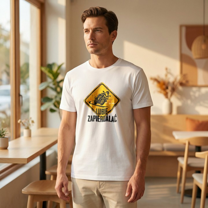 Koszulka Lubię Zapierdalać | Znak Ostrzegawczy