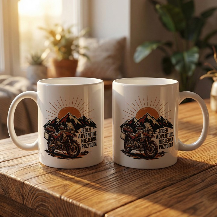 Kubek dla motocyklisty Adventure Przygoda Moto Gadżet