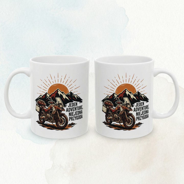 Kubek dla motocyklisty Adventure Przygoda Moto Gadżet