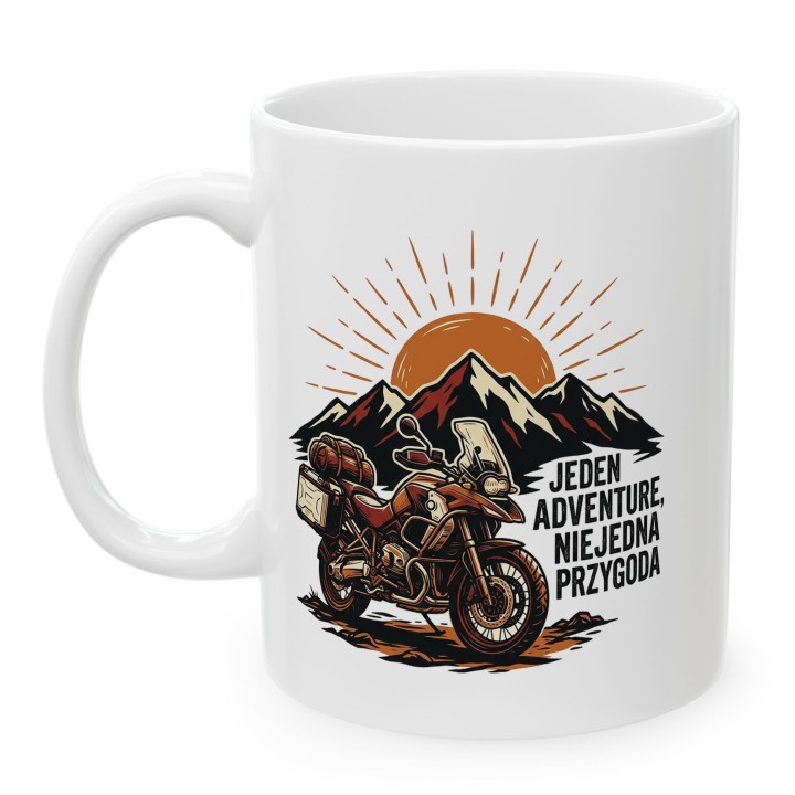 Kubek dla motocyklisty Adventure Przygoda Moto Gadżet