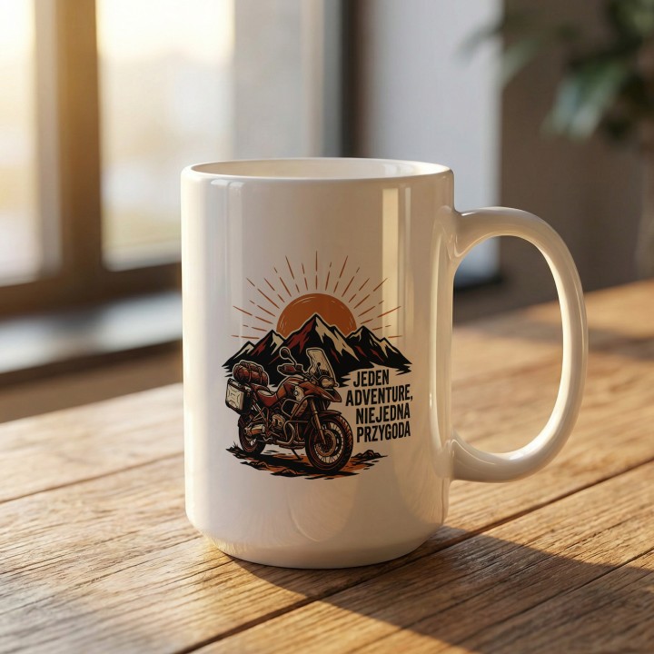 Kubek dla motocyklisty Adventure Przygoda Moto Gadżet