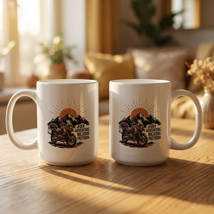 Kubek dla motocyklisty Adventure Przygoda Moto Gadżet