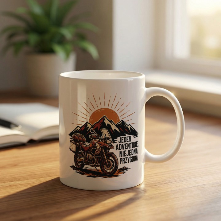 Kubek dla motocyklisty Adventure Przygoda Moto Gadżet