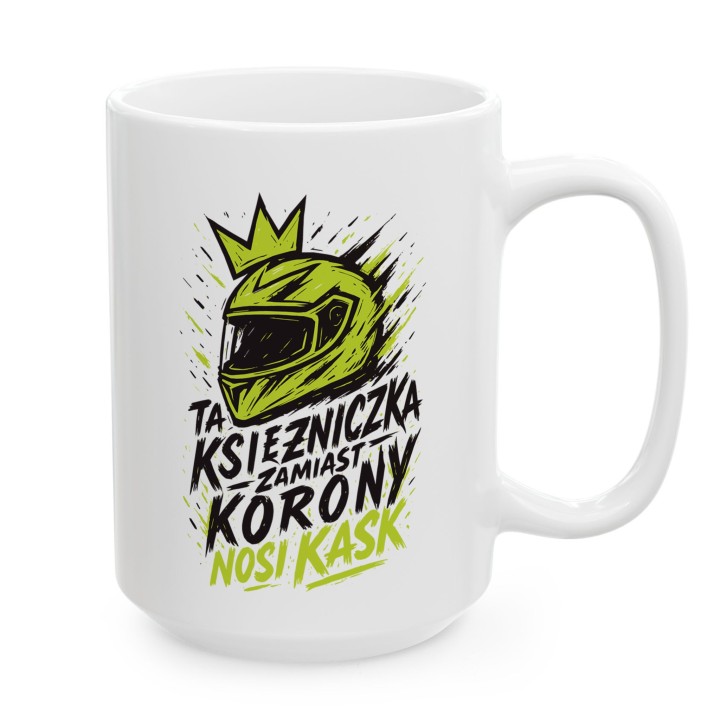 Kubek motocyklowy Zielony Fluo Neon Graffiti | Prezent dla motocyklistki