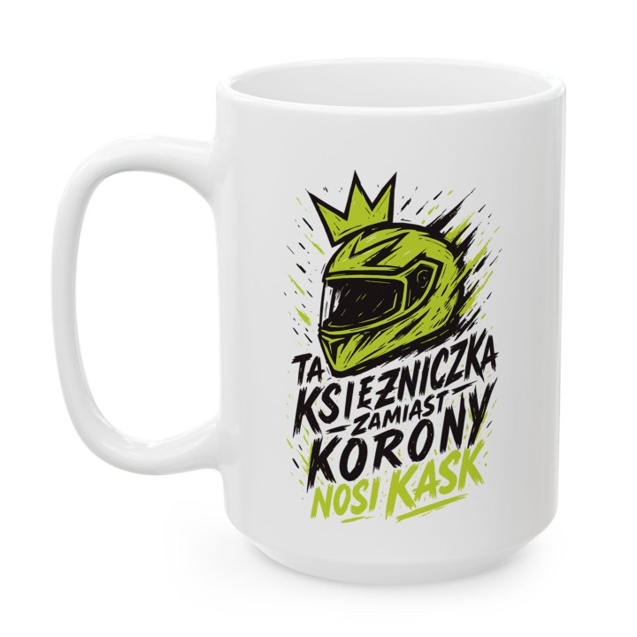 Kubek motocyklowy Zielony Fluo Neon Graffiti | Prezent dla motocyklistki