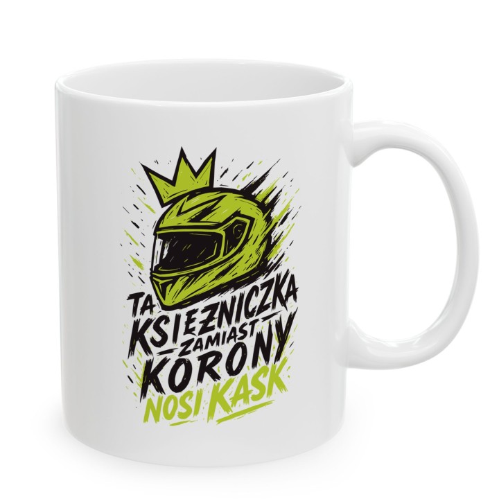 Kubek motocyklowy Zielony Fluo Neon Graffiti | Prezent dla motocyklistki