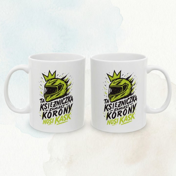 Kubek motocyklowy Zielony Fluo Neon Graffiti | Prezent dla motocyklistki