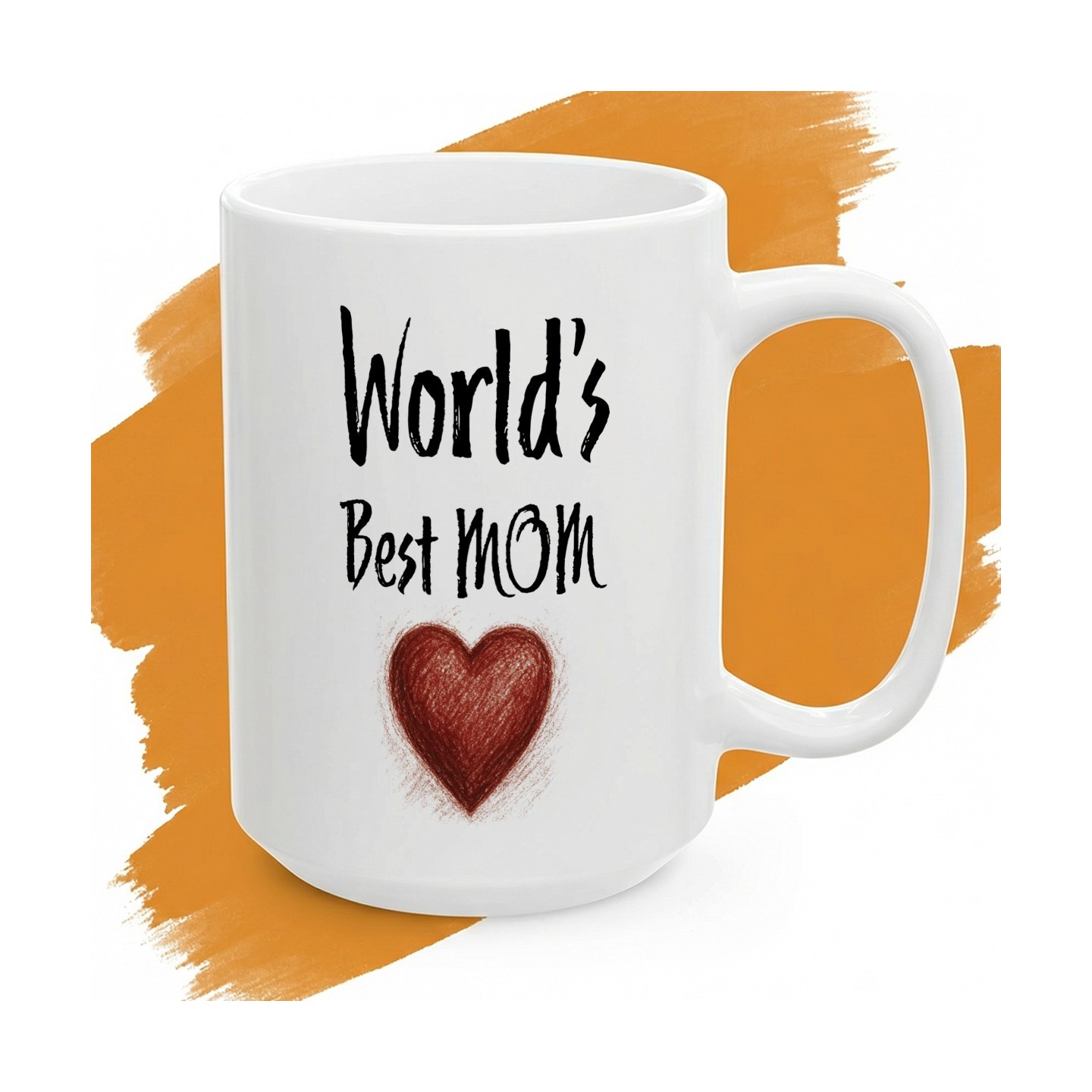 Kubek z nadrukiem World's Best MOM – Prezent dla najlepszej mamy z sercem