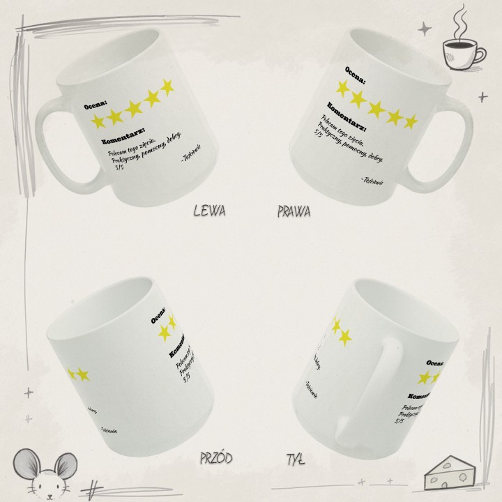 Kubek dla Zięcia – „Recenzja od Teściów” | Śmieszny Prezent