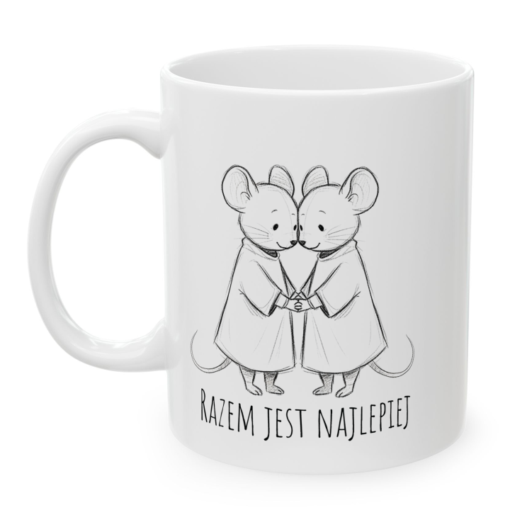 Kubek „RAZEM JEST NAJLEPIEJ” – myszki w duecie