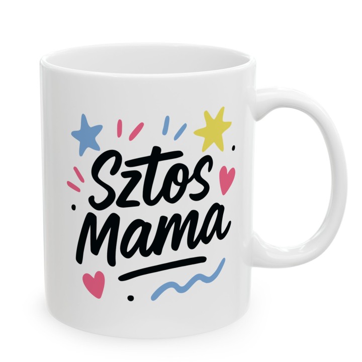 Kubek z nadrukiem Sztos Mama – śmieszny prezent dla mamy na urodziny