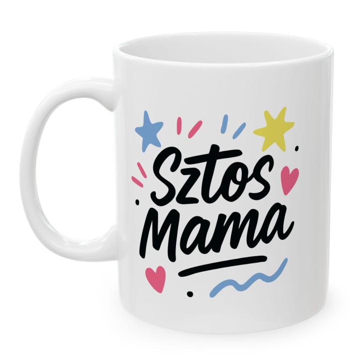 Kubek z nadrukiem Sztos Mama – śmieszny prezent dla mamy na urodziny
