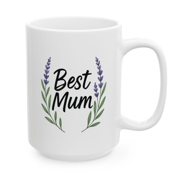 Kubek Best Mum z lawendą | Prezent dla najlepszej mamy | Watercolor