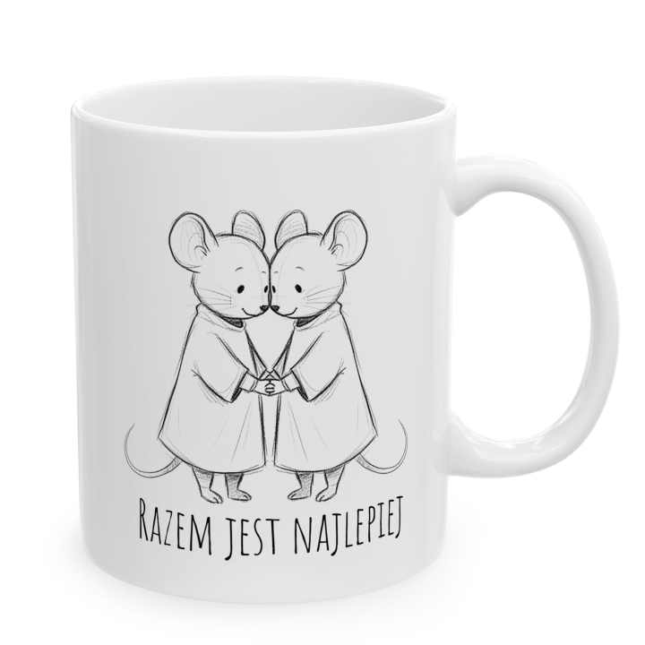 Kubek „RAZEM JEST NAJLEPIEJ” – myszki w duecie