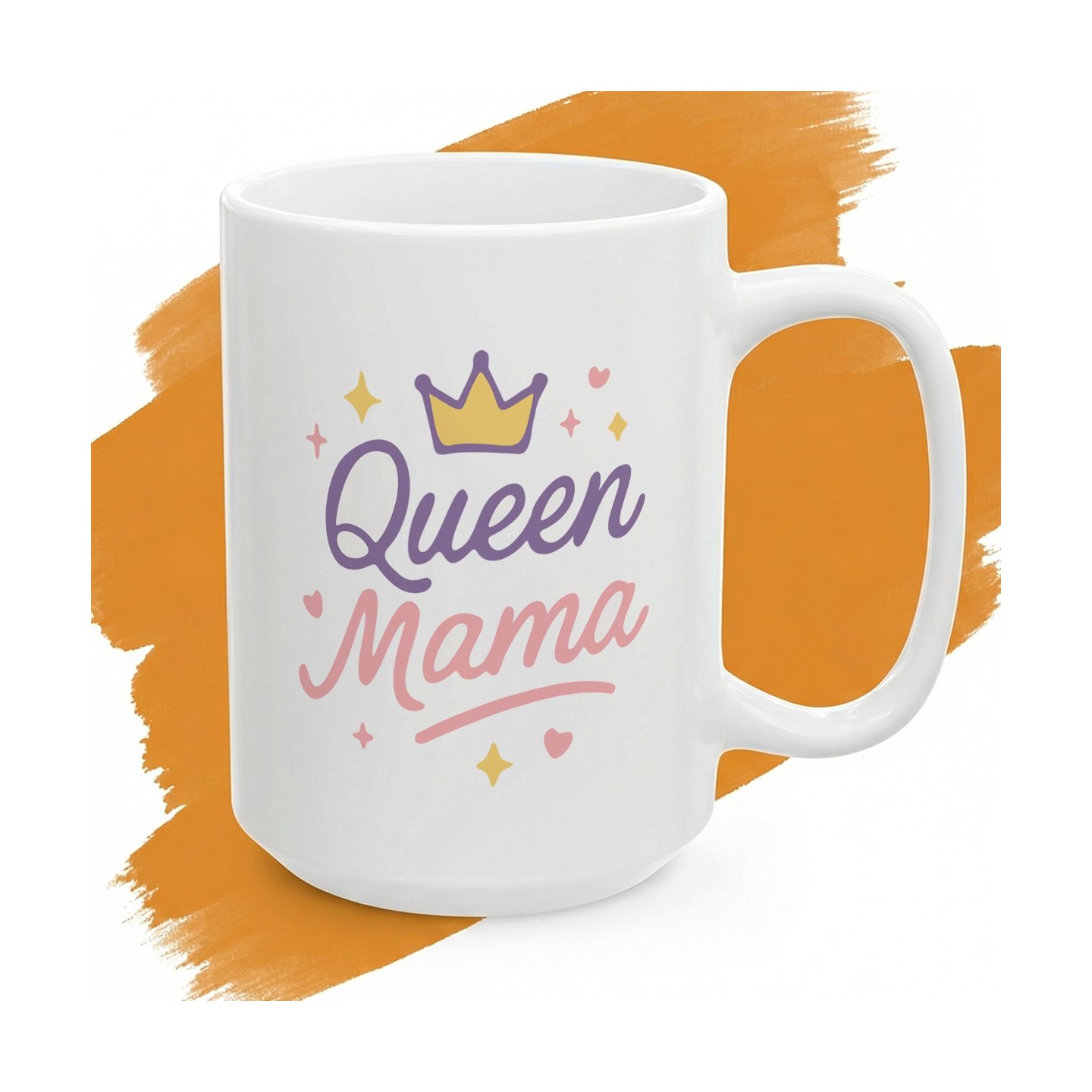 Kubek z nadrukiem Queen Mama – dla królowej domowego zamieszania