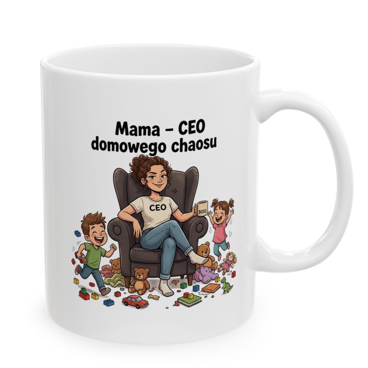Kubek Mama CEO domowego chaosu | Prezent dla mamy śmieszny