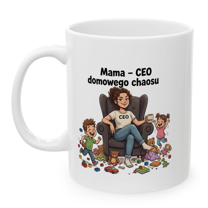 Kubek Mama CEO domowego chaosu | Prezent dla mamy śmieszny