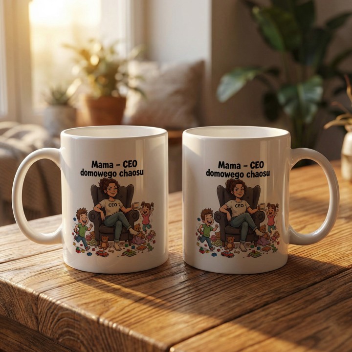 Kubek Mama CEO domowego chaosu | Prezent dla mamy śmieszny