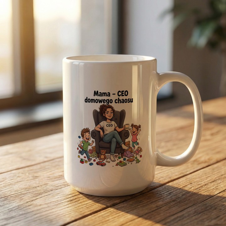 Kubek Mama CEO domowego chaosu | Prezent dla mamy śmieszny