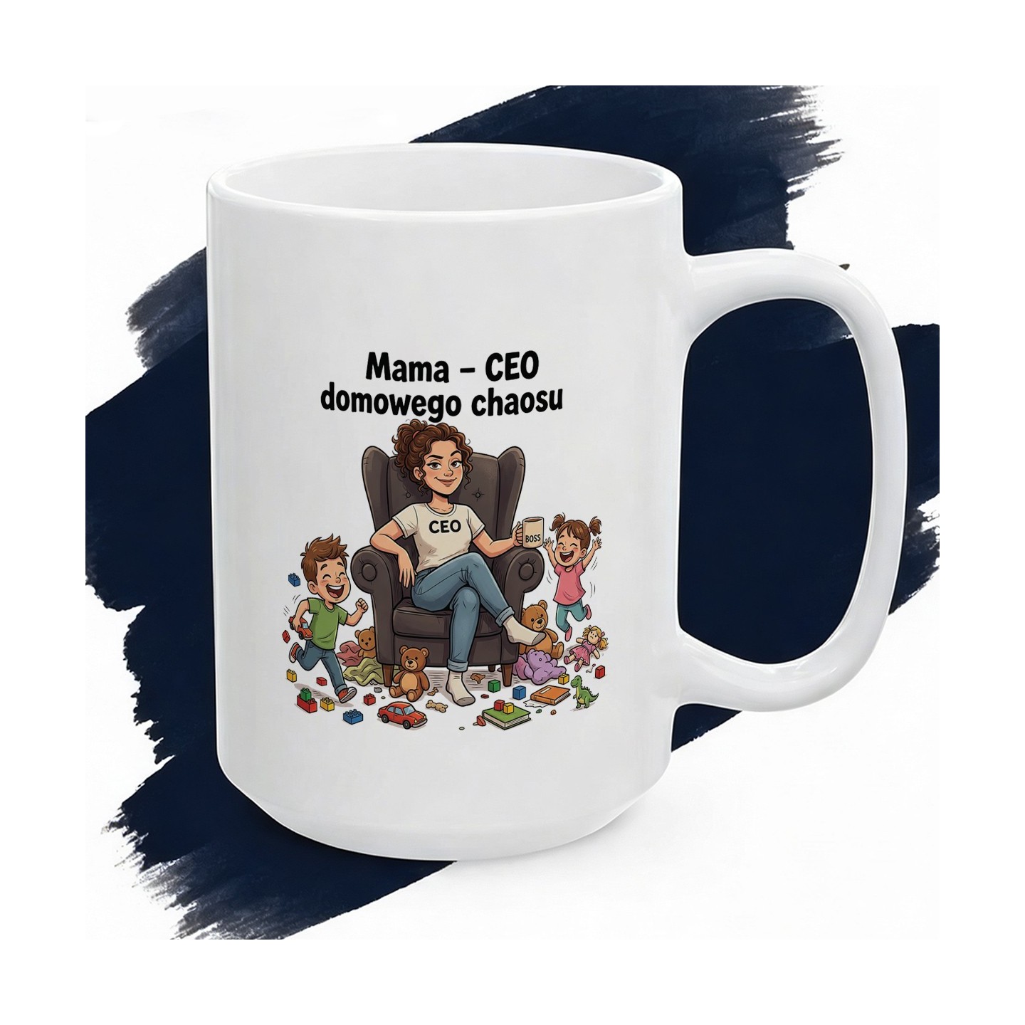 Kubek z nadrukiem Mama - CEO domowego chaosu