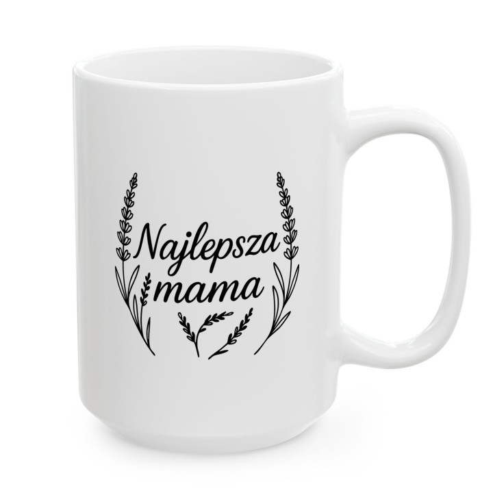 Kubek dla Mamy Najlepsza Mama Lawenda Prezent Kwiatowy