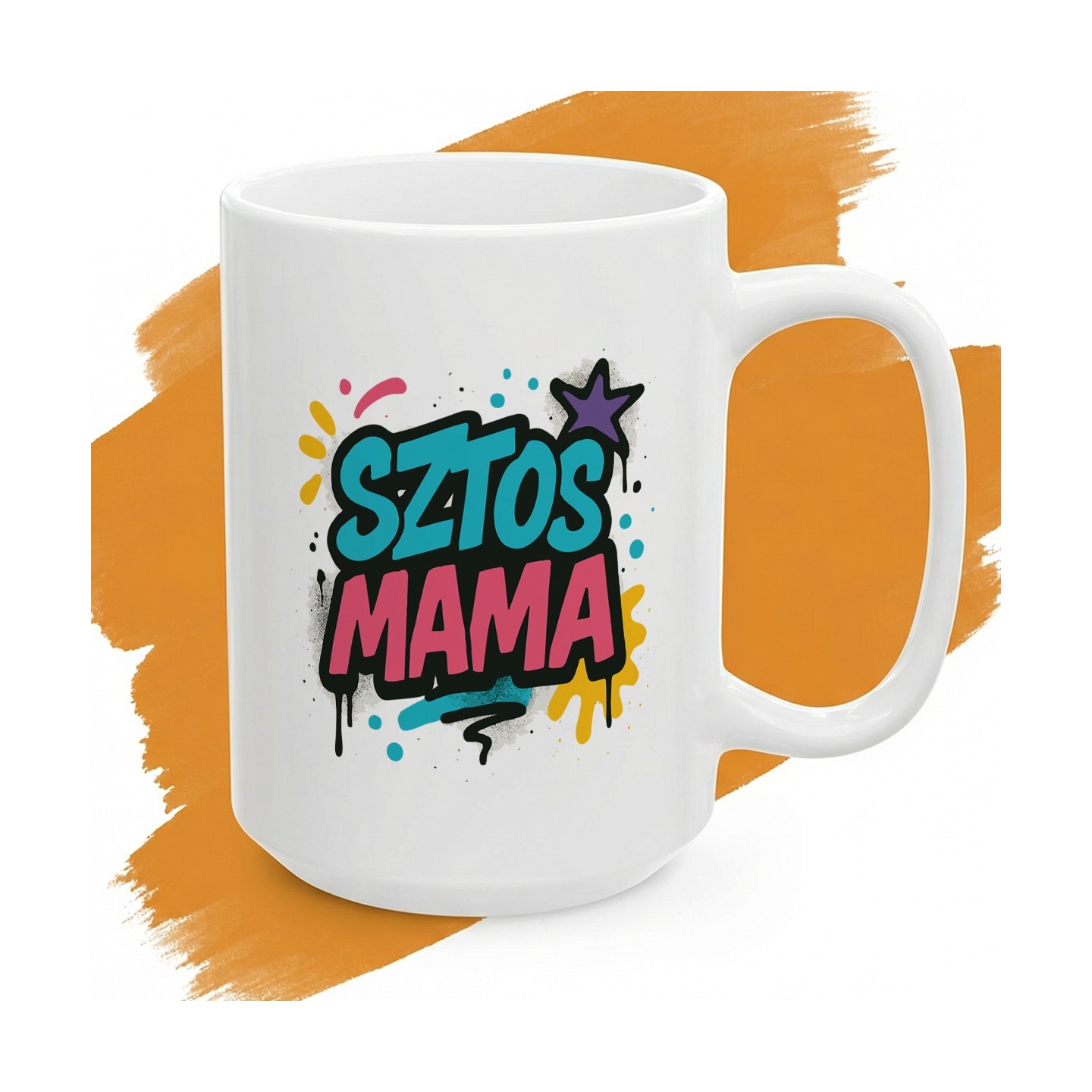 Kubek dla mamy „Sztos Mama” w street-artowym stylu