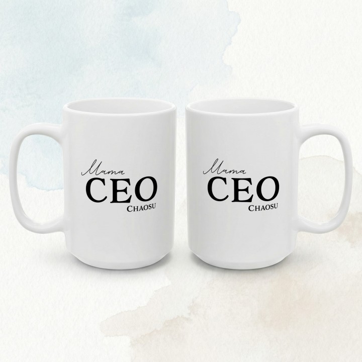 Kubek Mama CEO Chaosu – Śmieszny prezent dla mamy i szefowej domu