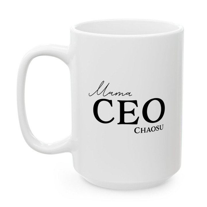 Kubek Mama CEO Chaosu – Śmieszny prezent dla mamy i szefowej domu