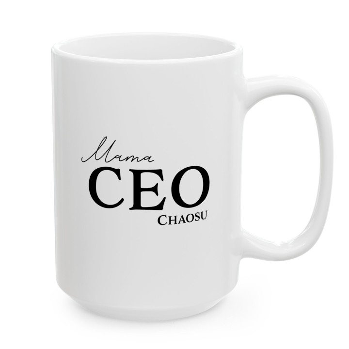 Kubek Mama CEO Chaosu – Śmieszny prezent dla mamy i szefowej domu