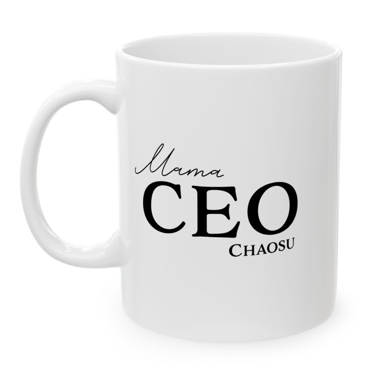 Kubek Mama CEO Chaosu – Śmieszny prezent dla mamy i szefowej domu
