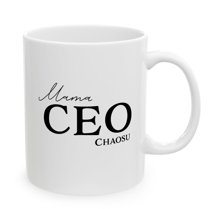 Kubek Mama CEO Chaosu – Śmieszny prezent dla mamy i szefowej domu