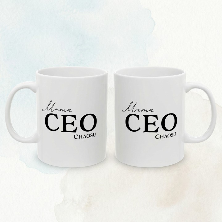 Kubek Mama CEO Chaosu – Śmieszny prezent dla mamy i szefowej domu