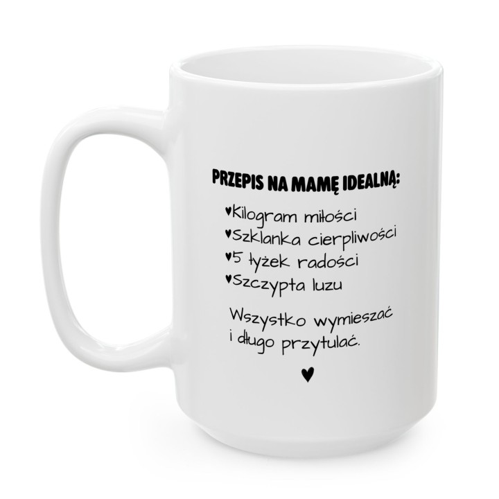Kubek z nadrukiem Przepis na Mamę Idealną – prezent podziękowanie