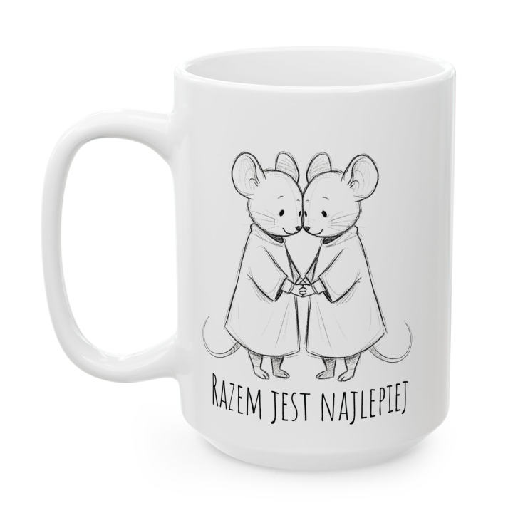 Kubek „RAZEM JEST NAJLEPIEJ” – myszki w duecie