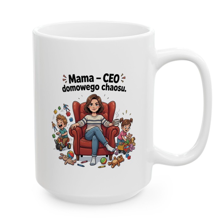 Kubek Mama CEO domowego chaosu – Prezent dla mamy z humorem
