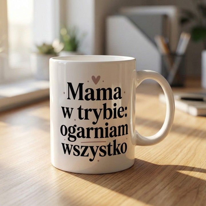 Kubek dla mamy Mama w trybie ogarniam wszystko – prezent dla niej