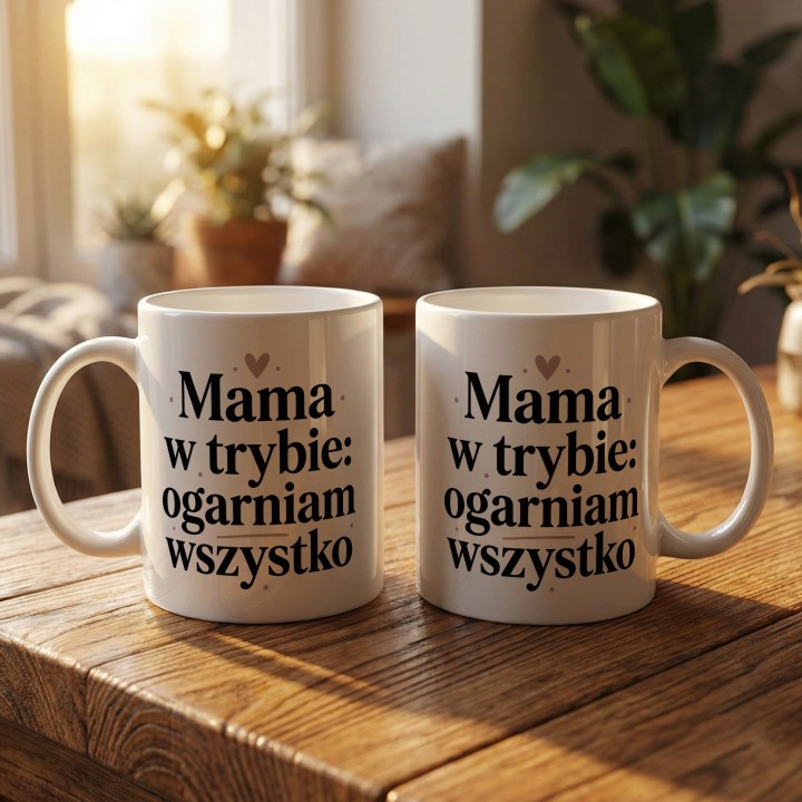 Kubek dla mamy Mama w trybie ogarniam wszystko – prezent dla niej