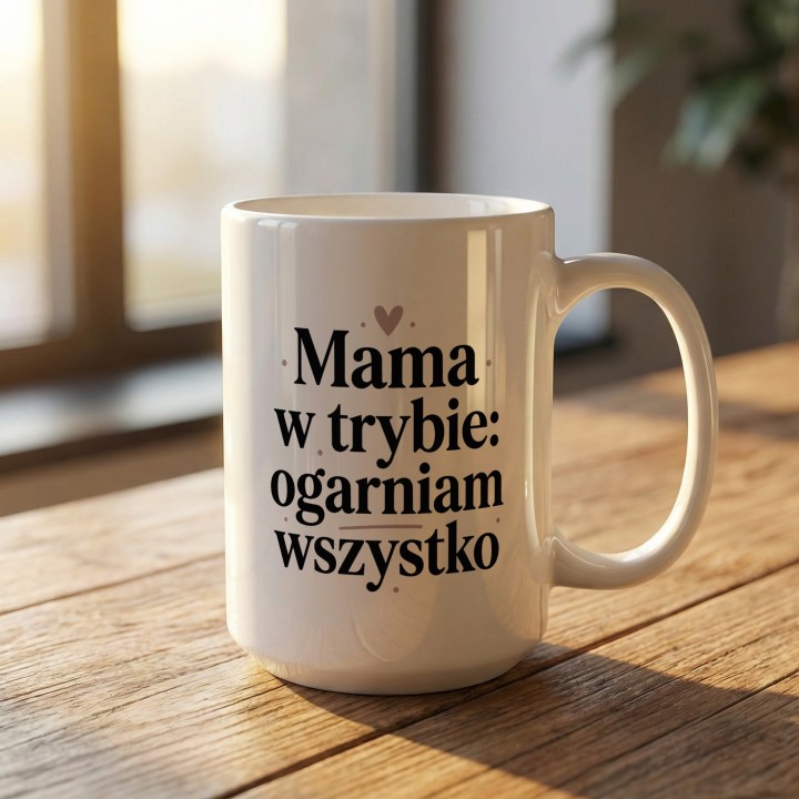 Kubek dla mamy Mama w trybie ogarniam wszystko – prezent dla niej