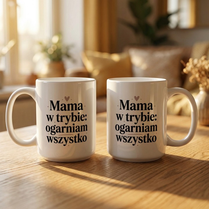 Kubek dla mamy Mama w trybie ogarniam wszystko – prezent dla niej