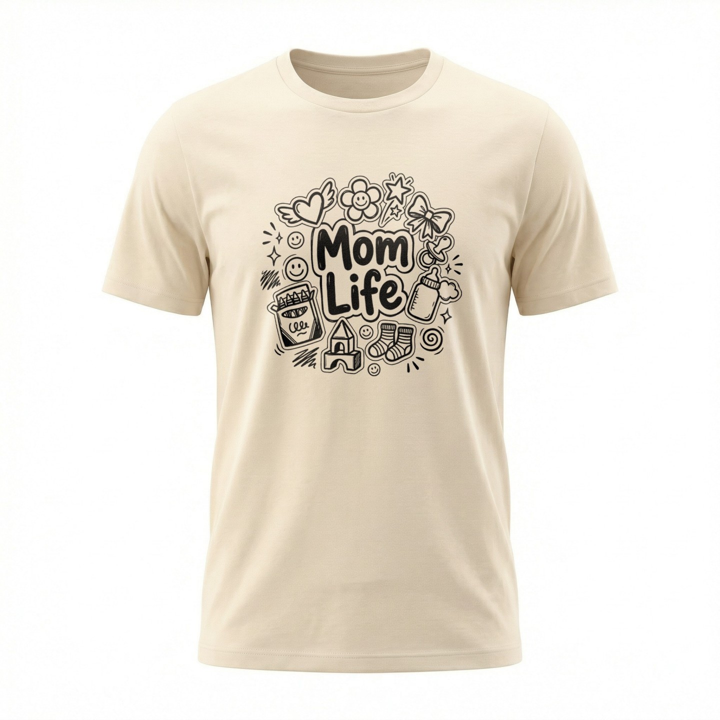 Koszulka z nadrukiem Mom Life