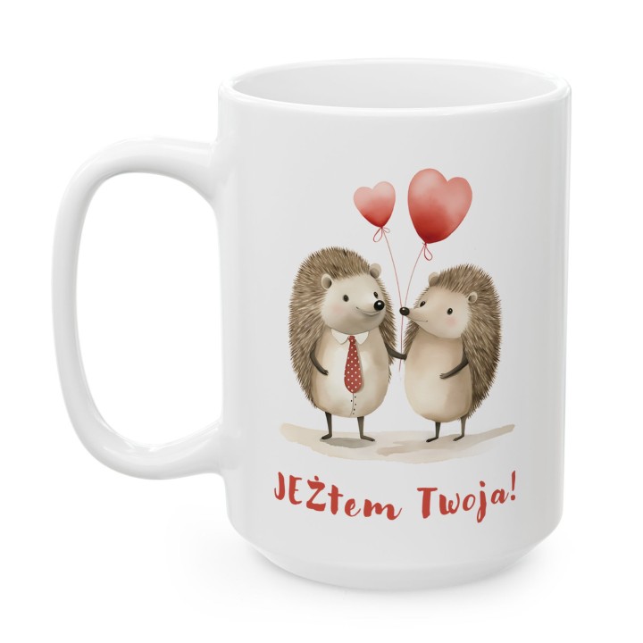 Kubek „JEŻtem Twoja!” – miłosne jeże i gra słów
