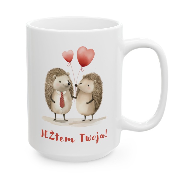 Kubek „JEŻtem Twoja!” – miłosne jeże i gra słów