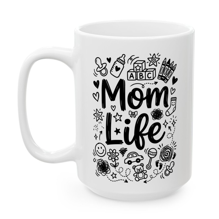 Kubek z nadrukiem Mom Life | Prezent dla mamy na Dzień Matki