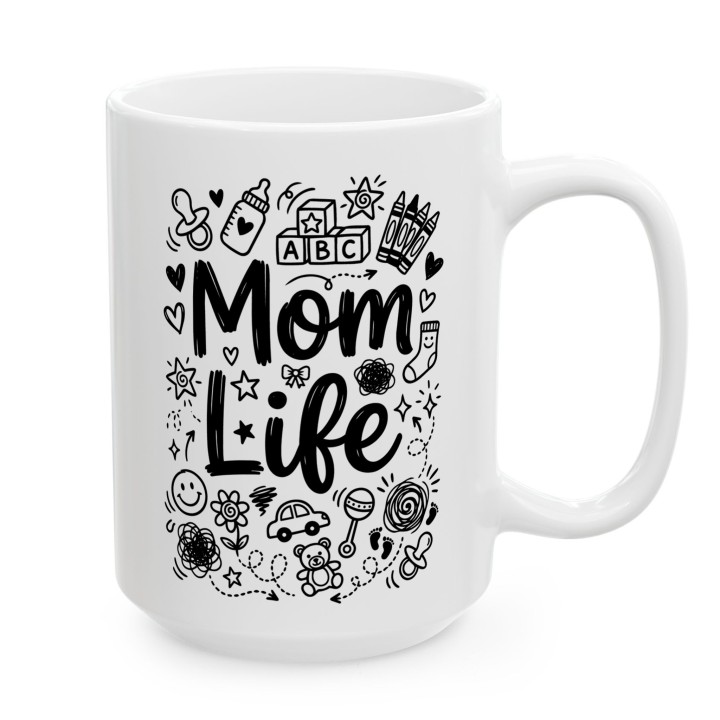 Kubek z nadrukiem Mom Life | Prezent dla mamy na Dzień Matki