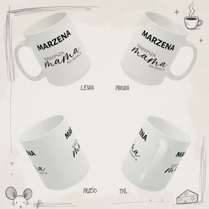 Personalizowany kubek dla mamy z imieniem | Najlepsza Mama na Świecie