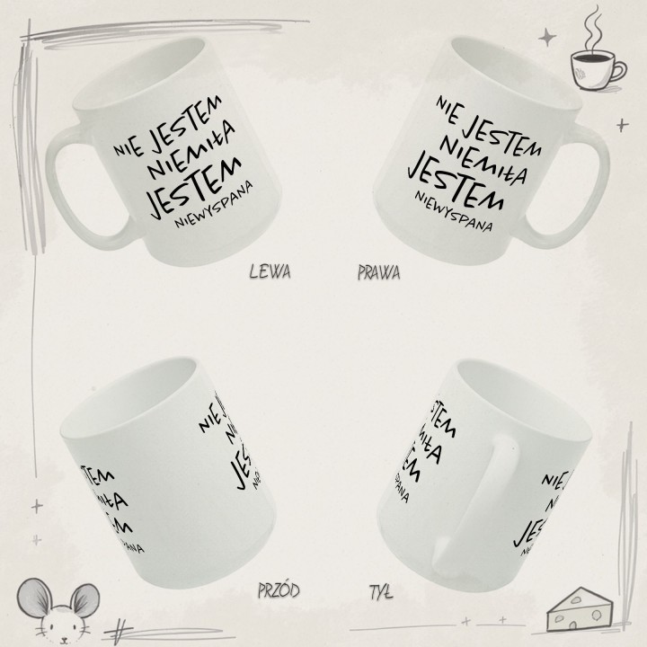 Kubek Nie Jestem Niemiła Jestem Niewyspana - Ironia na Rano