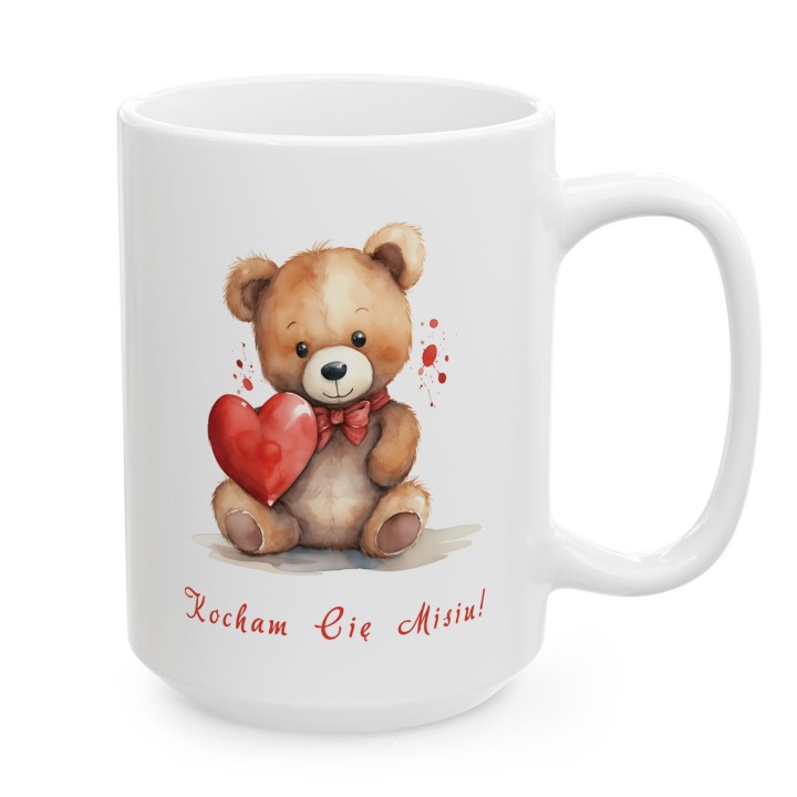 Kubek „Kocham Cię Misiu!” – miś z sercem