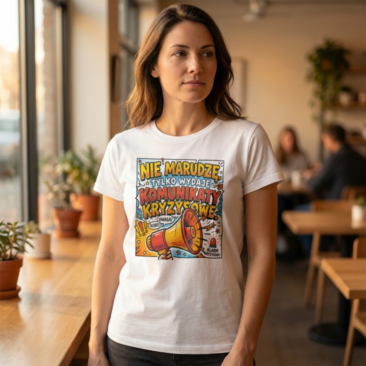Koszulka Nie Marudzę Tylko Wydaję Komunikaty Kryzysowe